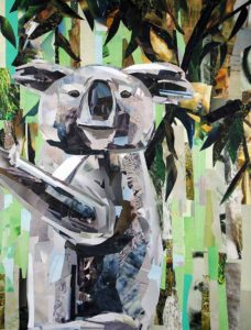 Koala Bear by collage artist Megan Coyle