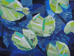 Water Lilies by collage artist Megan Coyle