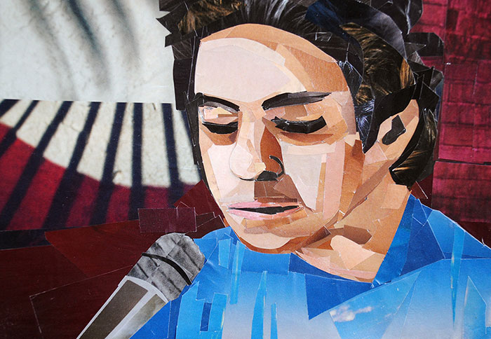 M. Ward by collage artist Megan Coyle