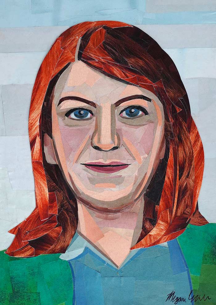 Meredith Palmer (Kate Flannery) collage portrait by Megan Coyle