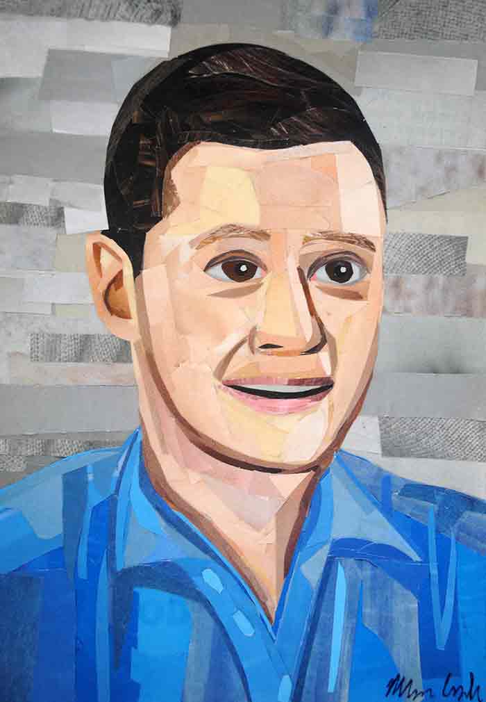 Patrick Brewer by collage artist Megan Coyle