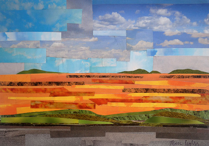 Rural Fields by collage artist Megan Coyle