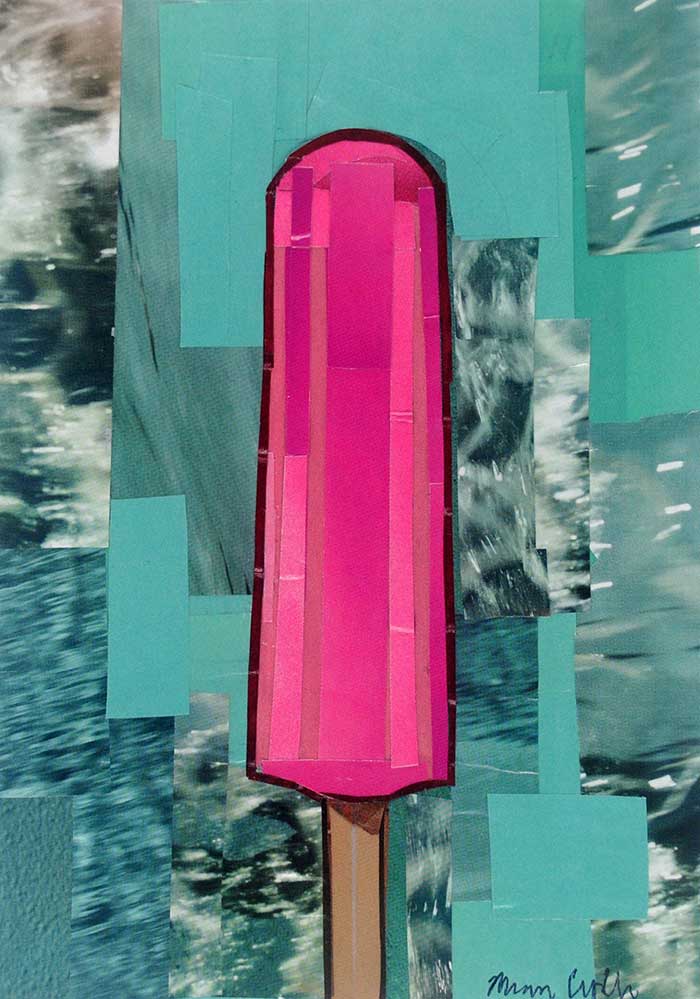 Summertime Popsicle by collage artist Megan Coyle