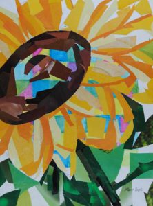 Sunflower by collage artist Megan Coyle