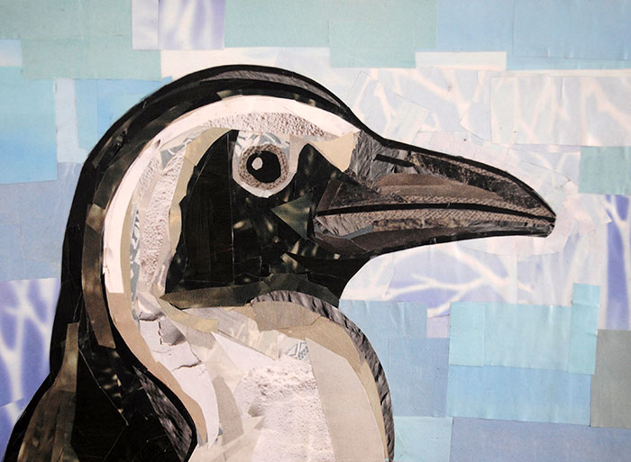 The Distinguished Penguin by collage artist Megan Coyle