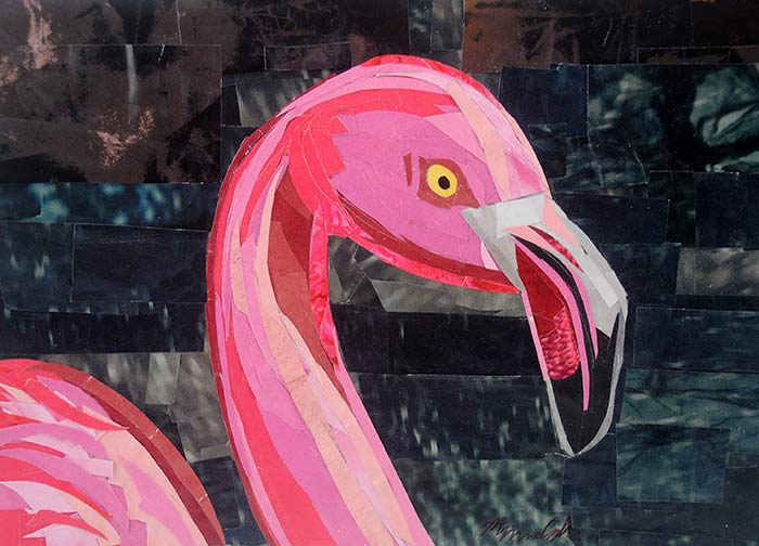 Flamingo by collage artist Megan Coyle
