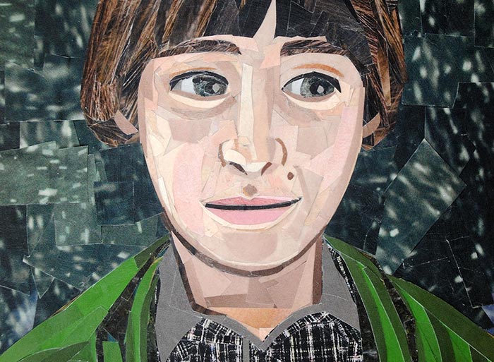 Will Byers collage portrait by Megan Coyle