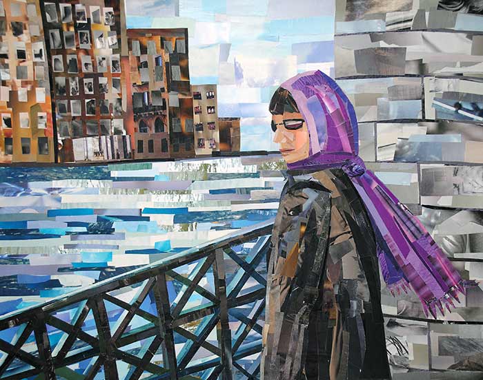 Windy City Walks by collage artist Megan Coyle