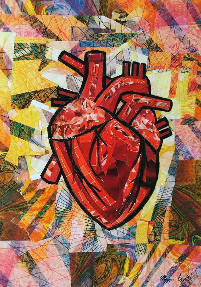 You Took My Heart is a collage made entirely from magazine cutouts by Megan Coyle