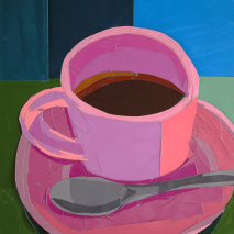 Title: Pink Coffee Cup