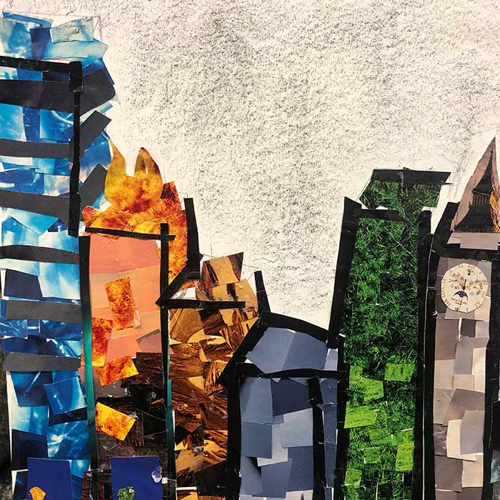 Collage by a London student inspired by Megan Coyle's collages