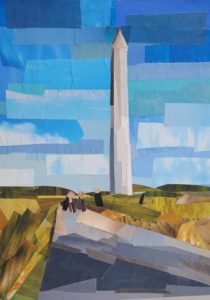 Washington Monument by collage artist Megan Coyle